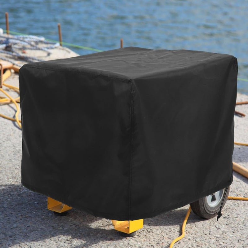 Portable Generator Cover Waterproof Dustproof Heavy Duty 420d Fabric 25x24x21 Inch Protective Hood for Outdoor Running Generators Storage - Image 4