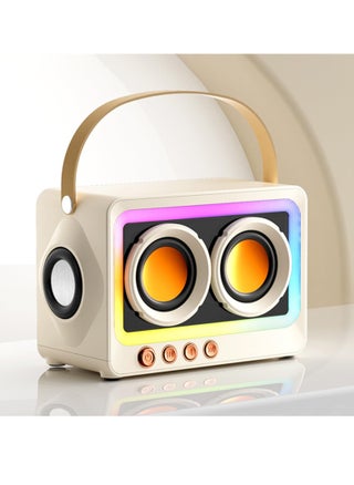 Portable Creative Bluetooth Speaker, 360 Degree Stereo Sound Effect, Ultra Long Battery Life Cool RGB Lighting Support Series Mirror Transparent Screen 5.3 Bluetooth Subwoofer, White - pzsku/ZF2722151CE39D4A9EB4FZ/45/_/1717035110/08579fe3-4ba9-4454-aec1-127b52075904