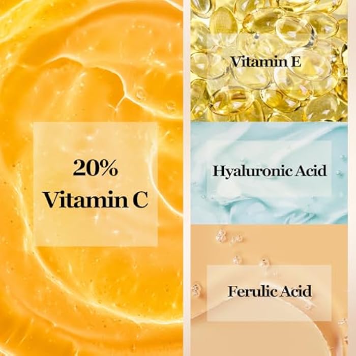mivida 20% Vitamin C Serum for Face, Anti-Aging & Brightening Serum | W/Hyaluronic & Ferulic Acid, Vit E | Reduces Wrinkles, Fine Lines, Dark Spots & Hyperpigmentation, Maximum Strength Formula, 1floz - Image 3