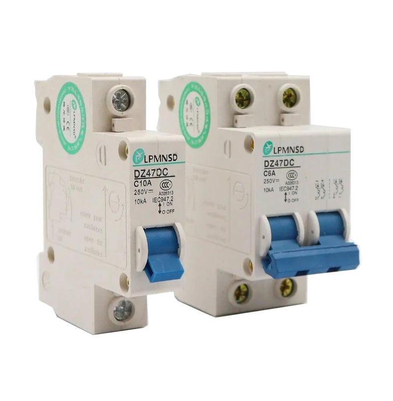 DZ47DC قاطع دائرة التيار المستمر 25A 12V 24V 36V 48V 72V حامي بطارية الطاقة الشمسية مفتاح موجب سالب معزول - Image 3