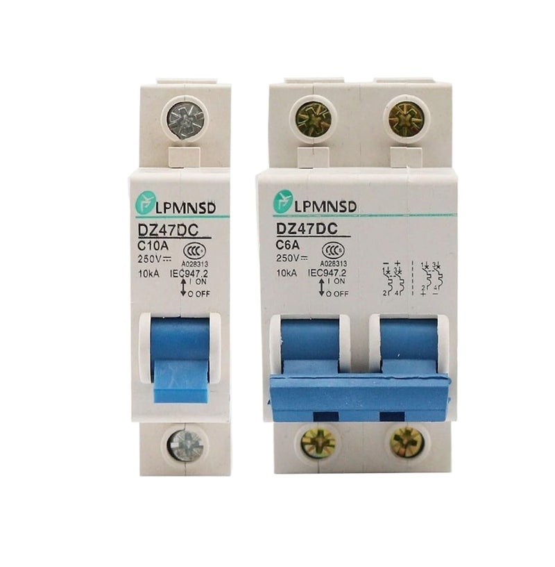 DZ47DC قاطع دائرة التيار المستمر 25A 12V 24V 36V 48V 72V حامي بطارية الطاقة الشمسية مفتاح موجب سالب معزول - Image 1