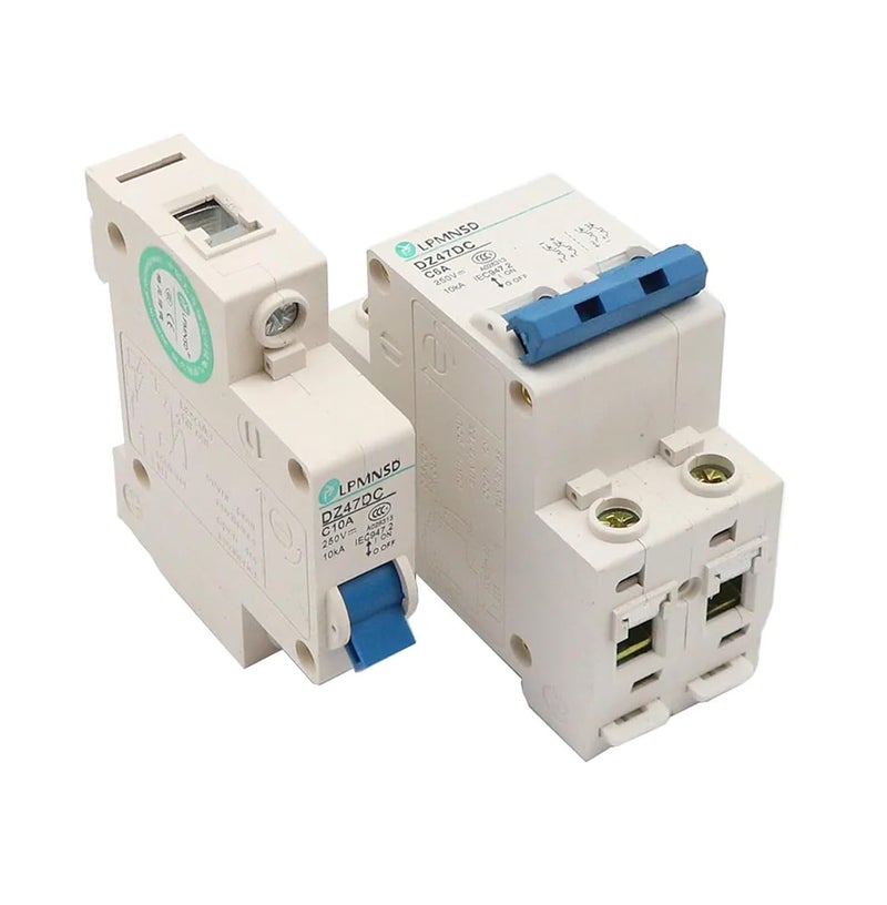 DZ47DC قاطع دائرة التيار المستمر 25A 12V 24V 36V 48V 72V حامي بطارية الطاقة الشمسية مفتاح موجب سالب معزول - Image 4