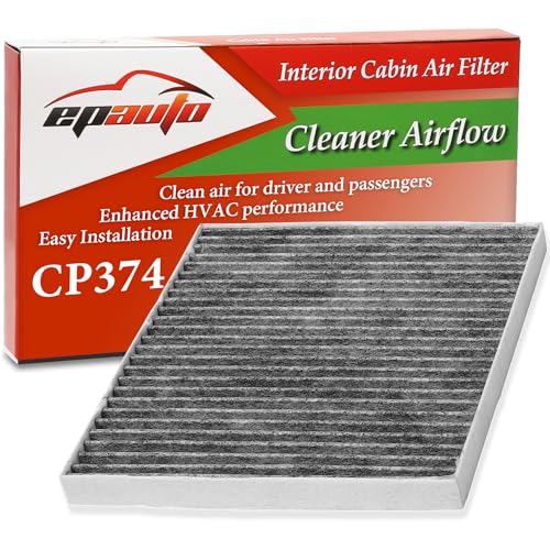 EPAuto CP374 CF10374 Cabin Air Filter includes Activated Carbon Replacement for Toyota Tacoma 20052021 Dodge Dart 20132016 Pontiac Vibe 20032008