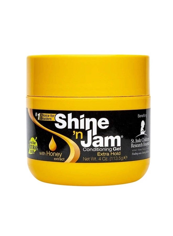 Shine 'n Jam Shine N Jam Conditioning Gel Extra Hold 4 Ounce (2 Pack) - Image 1