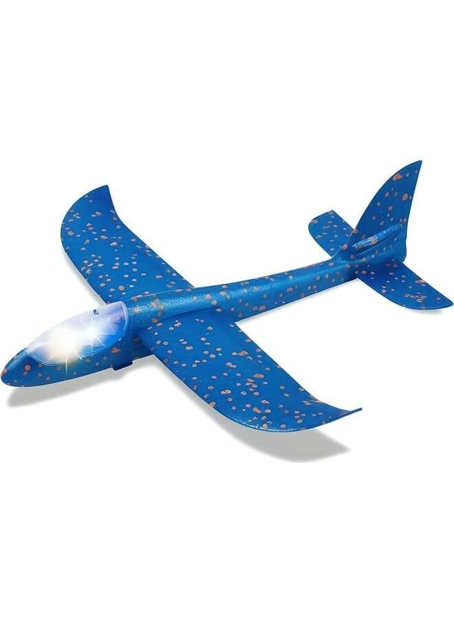 Generic Fitto Led Light Airplane - 17.5 Large Throwing Foam Plane Glider For Outdoor Sports And Kids Playroom Fun 