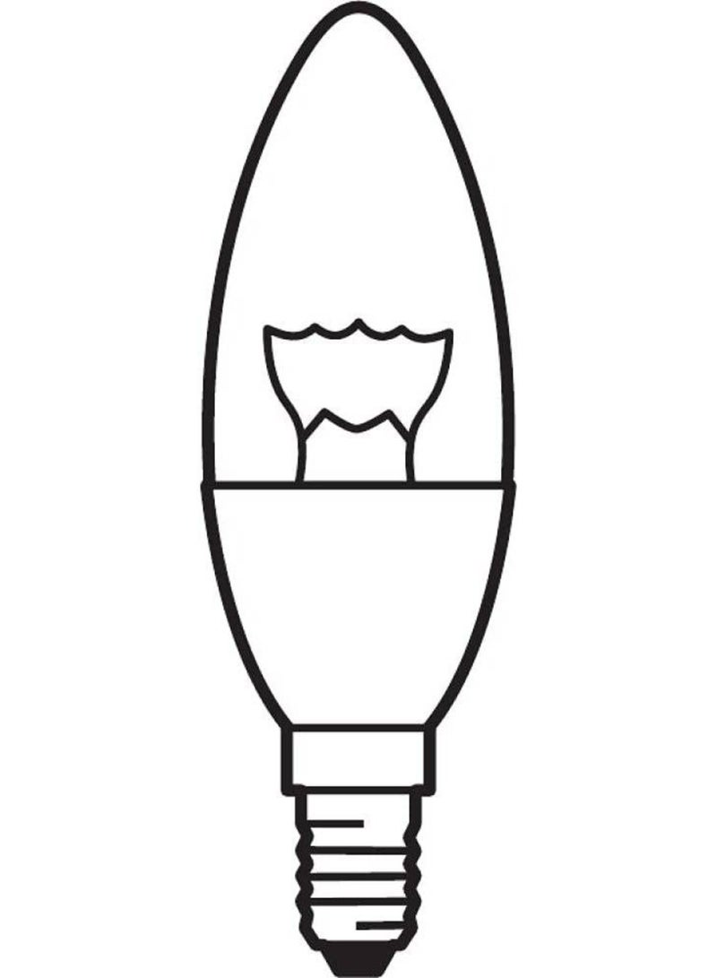 Osram E14 LED Bulb Clear filament 4.7W 827 Warm White - Pack of 10 - Image 3