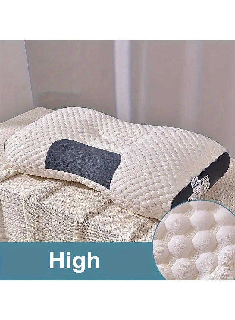 DubaiGallery 1pc White Neck Support Pillow, Massage Pillow Orthopedic Sleeping Pillow For Neck Body Relax Orthopedic Pillow Traction For Sleeping - Image 2