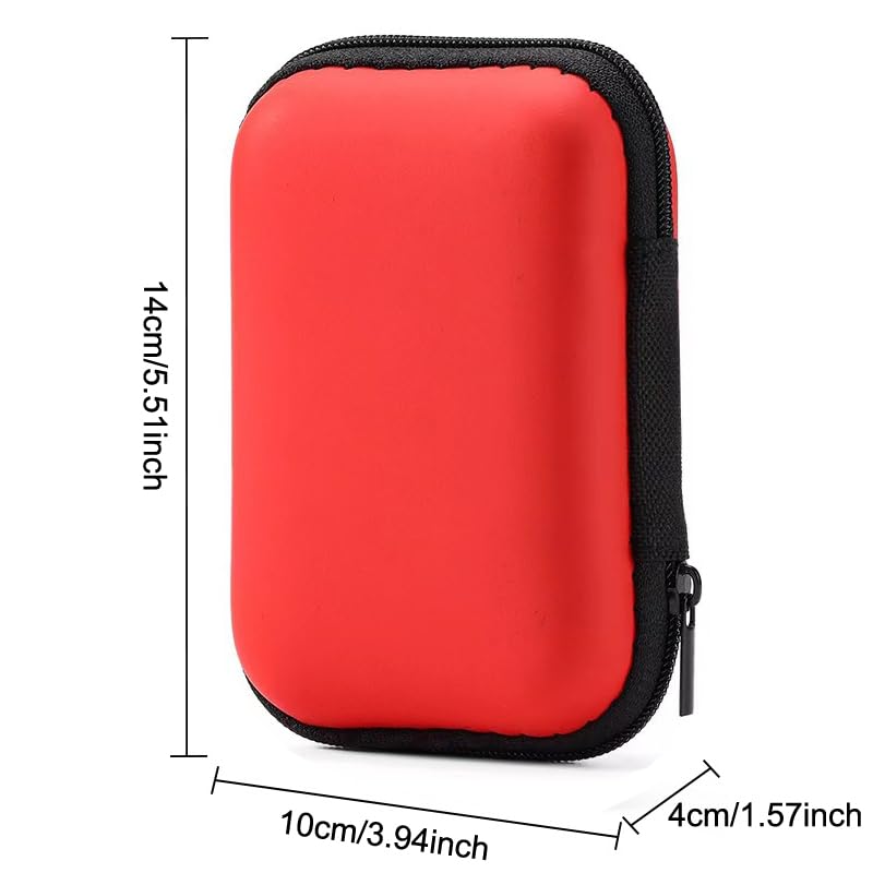 SquEqu 2 Pack Hard Drive Carrying Case 2.5 inch HDD SSD External Drive Storage Bag Organizer Hard EVA Cover Zipper Pouch for Canvio Basics Western Digital WD Elements My Passport Seagate Backup Plus - Image 2