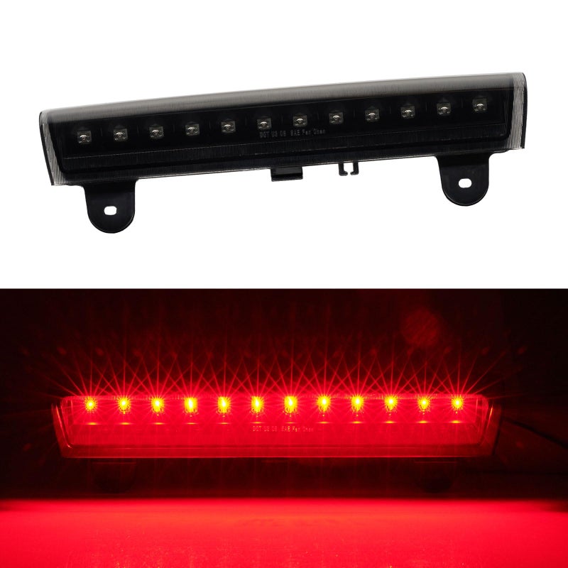 Cxdar Third 3rd Brake Light LED High Mount Stop Light Replacement for 2000 2001 2002 2003 2004 2005 2006 Chevy Tahoe SuburbanGMC Yukon XL Denali Rear Center Cab Roof Tail Lamp Black