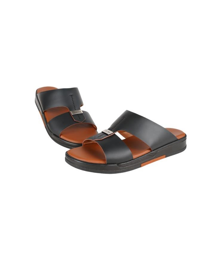 barjeel uno 008-3597 Barjeel Uno Mens Arabic Sandals MSA127 Black - Image 3