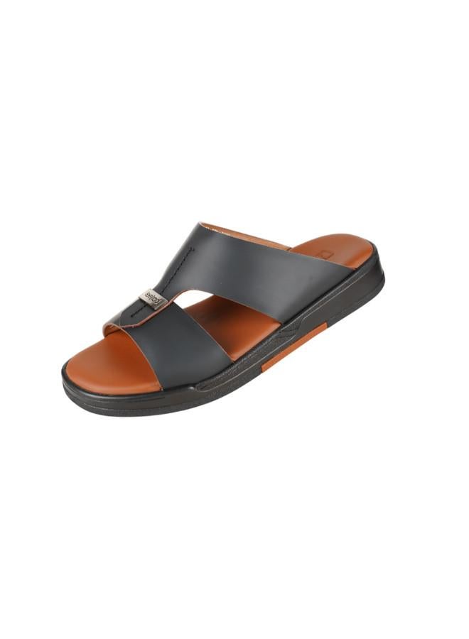 barjeel uno 008-3597 Barjeel Uno Mens Arabic Sandals MSA127 Black - Image 1