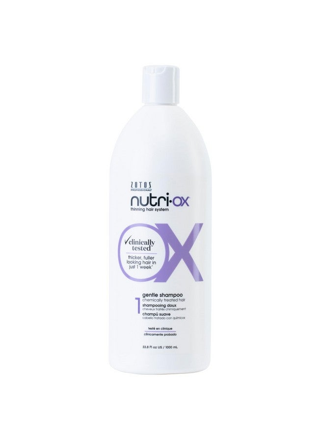 NUTRI-OX Gentle Shampoo Chemically-Treated for Colored Thinning Hair | Thicker, Fuller-Looking Hair | Clinically & Dermatologically Tested | Peppermint | Color-Safe, 33.8 Fl Oz - Image 1