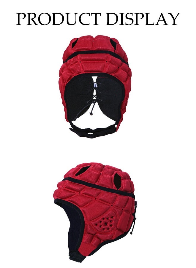 DUNISO Children's Football Helmets,Goalkeeper Helmet,Youth Football Head Guards, Scrum Caps, Goalie Football Eva Safety Anti-Collision Soft Hats, Ski And Cycling Head Guards  - Image 4