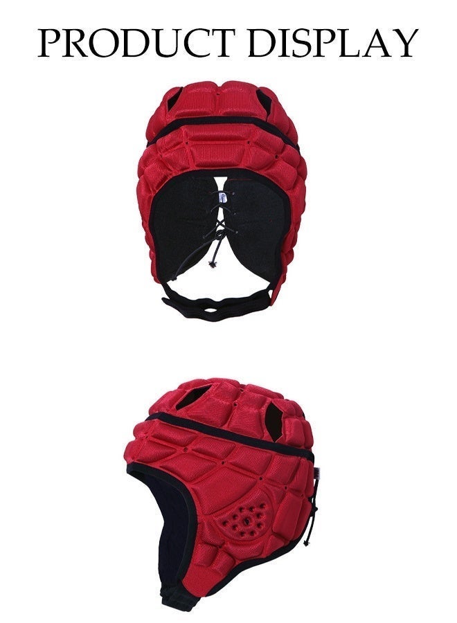 DUNISO Rugby Headguards, Children's Football Helmets, Head Protector, Goalkeeper Helmet, Adjustable Rugby Headguards, Football Helmet Anti Collision Soft Hats, Ski And Cycling Head Guards - Image 3