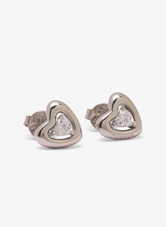 GUESS  10Mm Crystal Heart Studs for Women | Best Price UAE