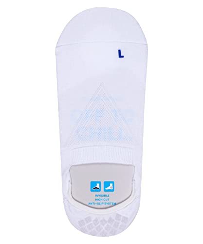 FALKE Unisex Cool Kick No Show Socks, Breathable, Cooling Effect, Polyester, Low Cut, Non Slip Heel Grip, Coolmax, White (White 2000), 6.5-8.5, 1 Pair - Image 5