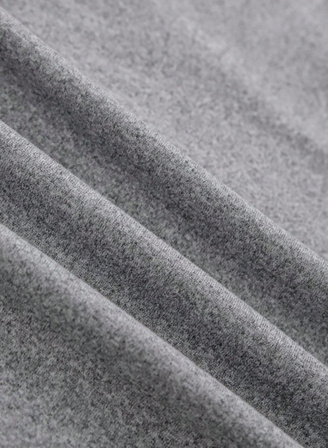 Take Two Grey Plain Mini T-Shirt Dress with Ruched Sides - Image 3