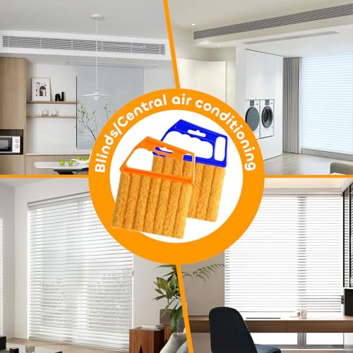 Qilxziy 2 Pcs Blind Cleaner Duster Tool,Blind Dusters for Cleaning,Cleaning Brush,7 Finger Dusting Cleaner Tool for Window & Air Conditioner,Window Blinds Cleaner Microfiber Washable - Image 5