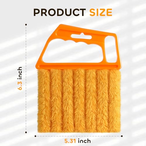 Qilxziy 2 Pcs Blind Cleaner Duster Tool,Blind Dusters for Cleaning,Cleaning Brush,7 Finger Dusting Cleaner Tool for Window & Air Conditioner,Window Blinds Cleaner Microfiber Washable - Image 2