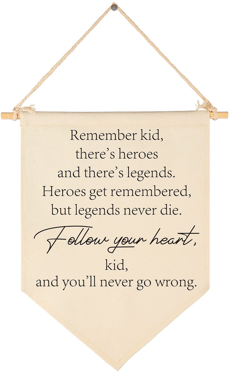 The Sandlot QuoteBoys Room Wall ArtBaseball SignBaby Banner Gift ShowerCanvas Hanging Flag Banner Wall Sign Decor Gift for Nursery Bedroom Playroom Front Door Baby Kids BoyGirls Teen