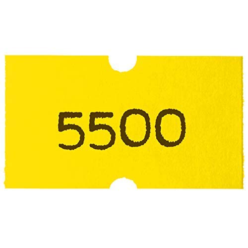 Labels for Us MX 5500 Labels - 8,000 Yellow Price Labels - 8 Rolls - Ink Roller Included - Image 5