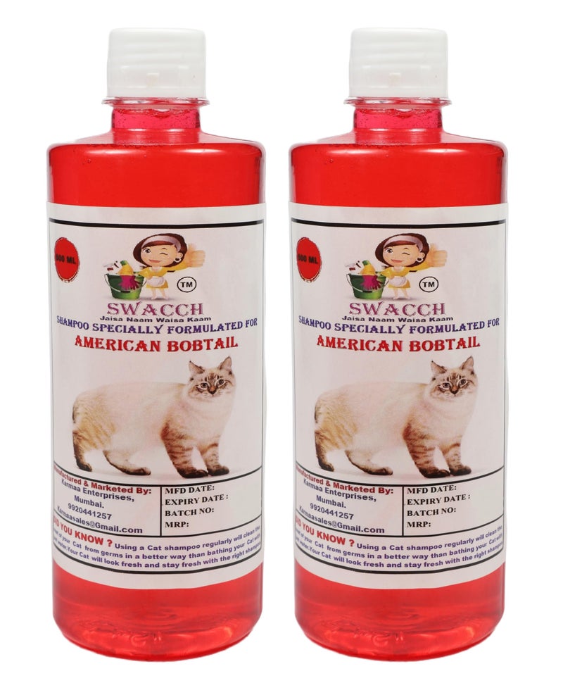 Swacch Shampoo Specially Formulated for American Bobtail (500ml) (Pack of 2) Jasmine - Image 1