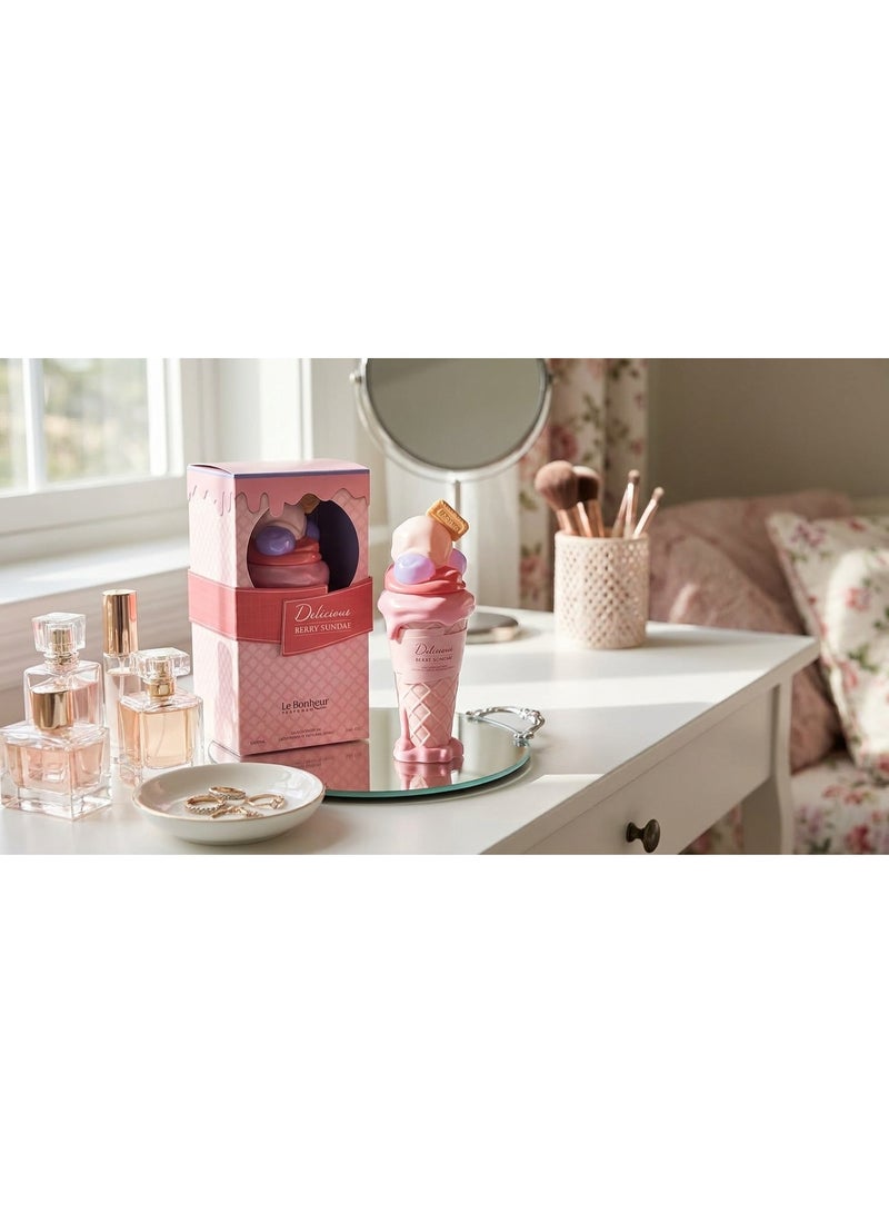 عطور لابونير عطر ديليشس بيري صنداي من الماس للعطور للجنسين 100 مل - أو دو بارفيوم بتركيز قوي وثبات ملكي يدوم طويلاً برائحة التوت المشكل، المارشميلو الهش، الكريمة، والفانيليا - Image 3