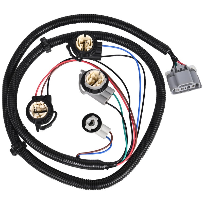PANNUOSCS Tail Light Wiring Harness 16531401 Compatible with 2003-2007 Chevy Silverado 1500/2500/3500 Driver Side Tail Lamp Wire Socket Taillight Wiring Harness Kit Rear Left Harness Asm Tail Lamp Wiring - Image 1