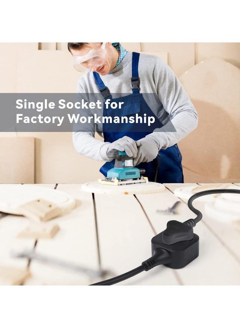 سلك تمديد بطول 5 متر مع قابس 3 دبابيس في المملكة المتحدة وشريط طاقة قوي ومقاوم للحريق للمنزل والمكتب (5 متر) - Image 5