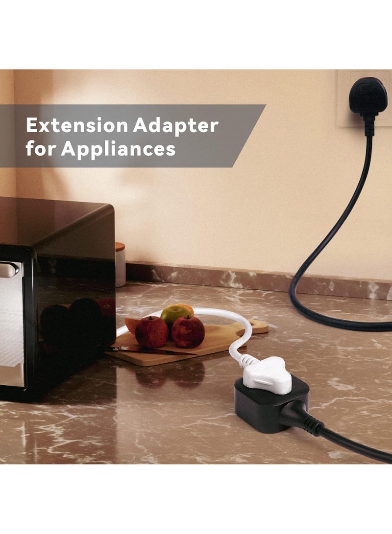 سلك تمديد بطول 5 متر مع قابس 3 دبابيس في المملكة المتحدة وشريط طاقة قوي ومقاوم للحريق للمنزل والمكتب (5 متر) - Image 3