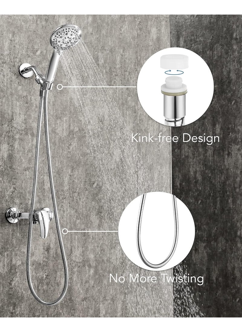Singing Rain Singing Rain 59 inches Kinkless Chromed Flexible Stainless Steel Shower Hose Replacement for Handheld Showerhead Hose  - Image 4