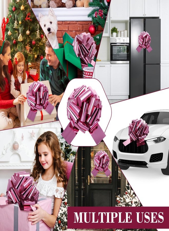 Wiwiqing 12" Pink Bow Metallic Pink Pull Bow Jumbo Ribbon Decoration for Gifts, Cars, Parties, Weddings & Anniversaries Big Ribbon for Boxes, Flower Arrangements, Anniversary & Event Decor - Image 5