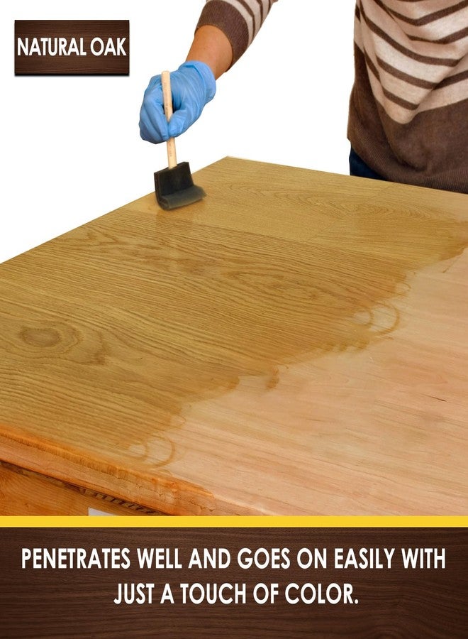 DWIL Water Based Wood Stain - Multiple Finishes, Fast Drying, Indoor and Outdoor Furniture, Wood Paneling, Cabinets and More, Low Odor ＆ Non-Toxic (8.5oz Natural Oak) - Image 2