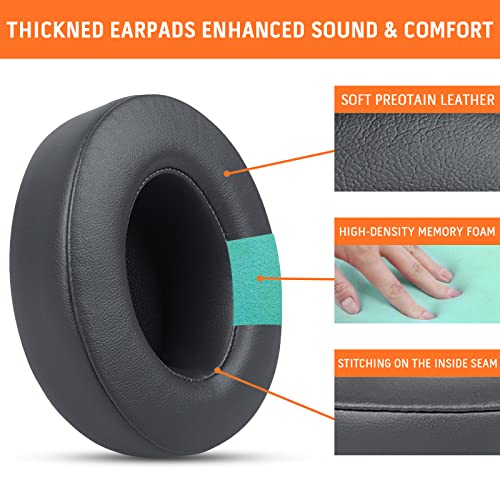 GEVO GVOEARS Replacement Ear Pads for Beats Studio 3, Ear Cushions for Studio 2 & 3 Wired Wireless Headphone Not Fit for Beats Solo On-Ear, Stronger 3M Adhesive Tape Thicker Memory Foam(Titanium Grey) - Image 4