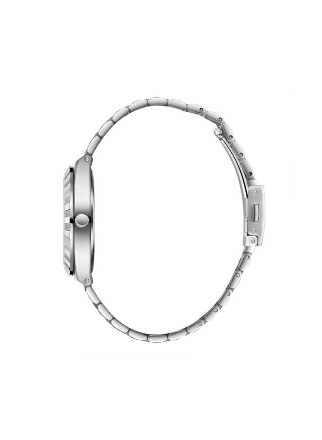 لي كوبر ساعة لي كوبر رجالية بعرض تناظري وسوار معدني فضي - Image 3