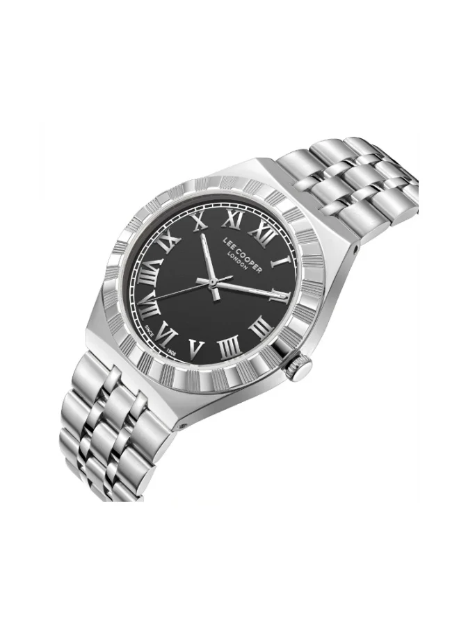 لي كوبر LEE COOPER LC08060.350 Men Analog Display Watch & Metal Strap Silver