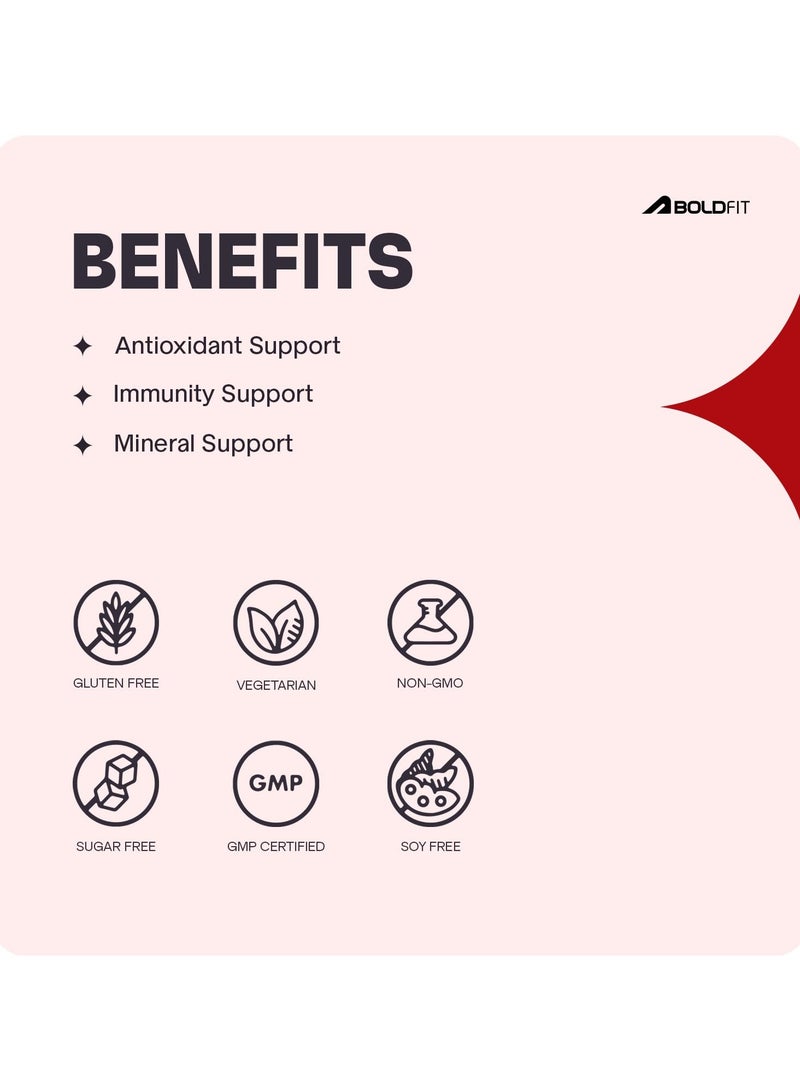 Boldfit Iron Supplement for Women & Men with Vitamin C, Folic Acid & Vitamin B12 - Iron Tablets for Men & Women Help Support Energy & Blood Building - 60 Veg Tablets - Image 4