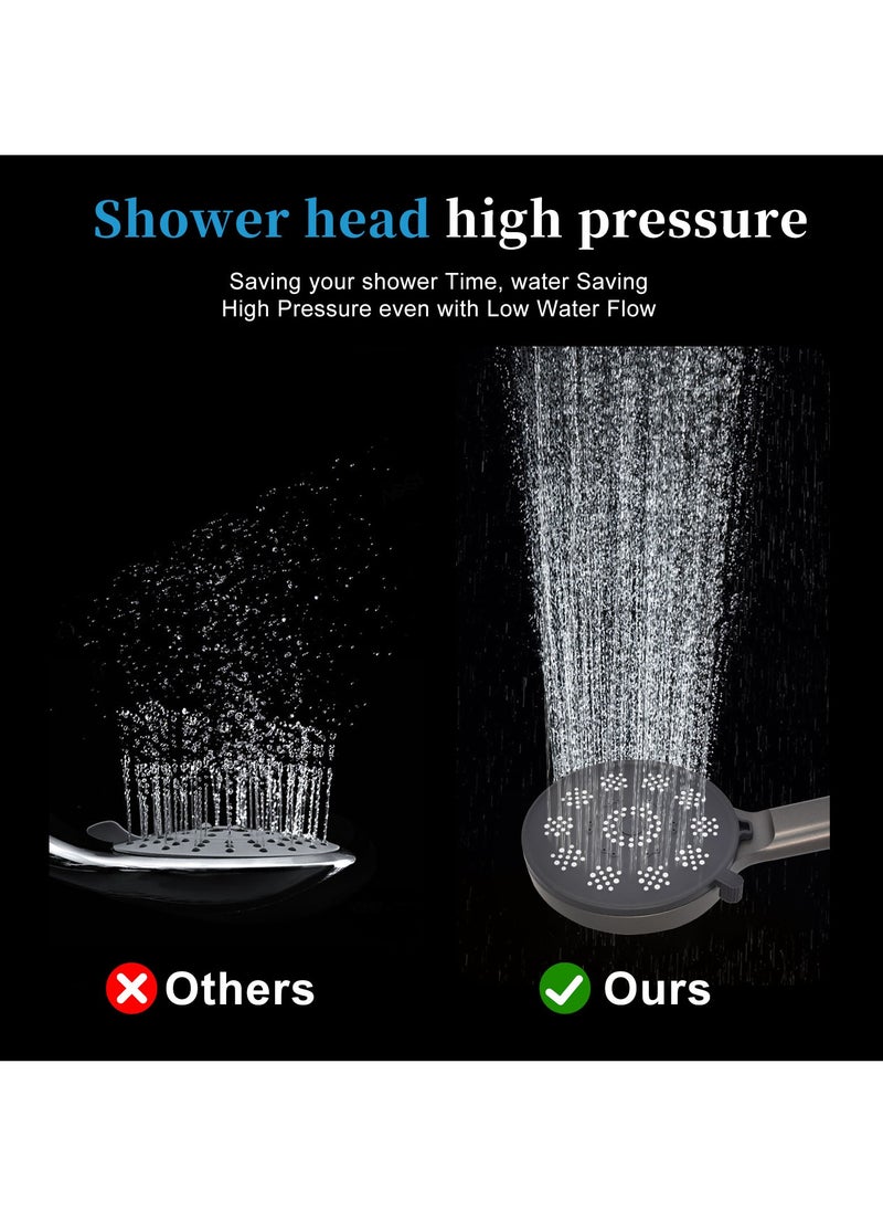 Luxoriented Luxoriented "12-Inch Gunmetal Rain Shower Head – 3 Modes (Rainfall, Mist, Jet), High Pressure Spa Experience, Eco-Friendly, Easy Fit for UAE Bathrooms"  - Image 5