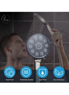Luxoriented Luxoriented 12" Gunmetal Masterpiece – Big Shower Size, 3 Shower Modes Powerful Rainfall, Relaxing Mist, Jetting Spa - Eco-Conscious Design, Effortless Installation  - Image 4