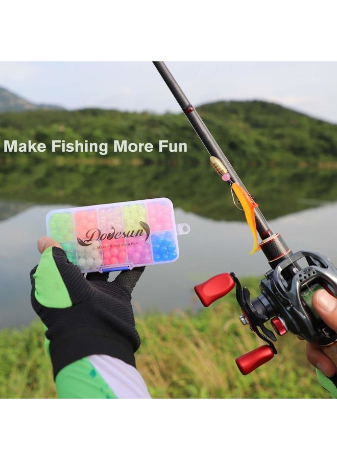 Dovesun Fishing Beads Assorted Beads Fishing Bait Eggs 10 Colors A-Glow in Dark 0.24in(600pcs) - Image 5