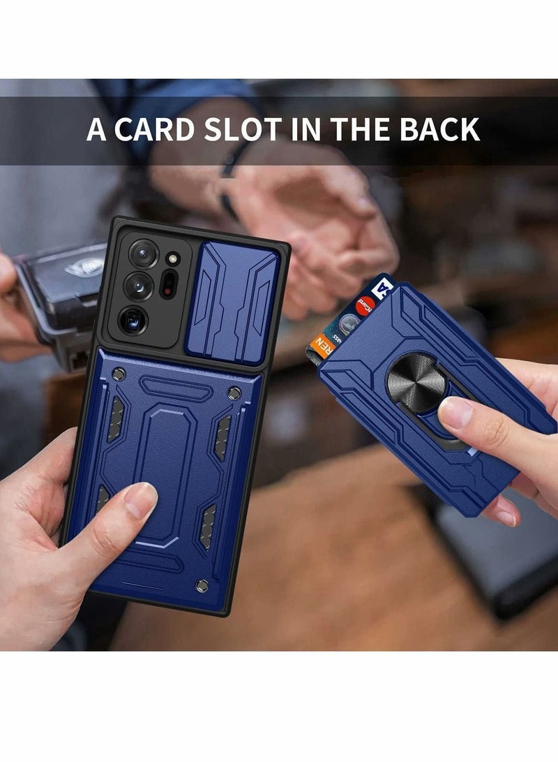 Y&D Case for Samsung Galaxy Note 20 Ultra Cover Slide Camera Kickstand＆Card Holder Armor Slim Heavy Duty (Black） - Image 5