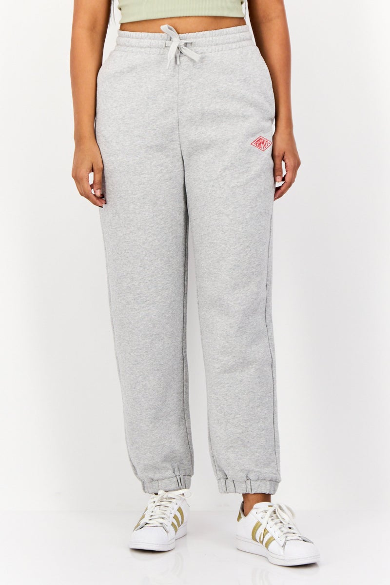 ESPRIT Women Regular Fit Embroidered Logo Sweatpants, Grey - Image 1