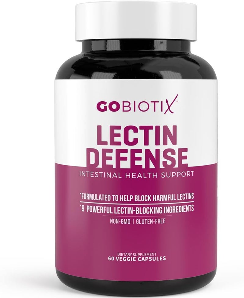 GOBIOTIX Lectin Defense  Lectin Blocker Supplement with Glucosamine MSM and Digestive Enzymes  Aids in Intestinal Health for Women and Men  NonGMO  Gluten Free  60 Capsules 1 - Image 1
