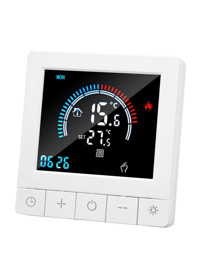 SYOSI Programmable Touchscreen Smart Floor Heating Thermostat - Living Room for Bedroom Dining Room for Temperature Control Equipment for Underfloor Heating (3A WiFi with Linkage) - Image 1