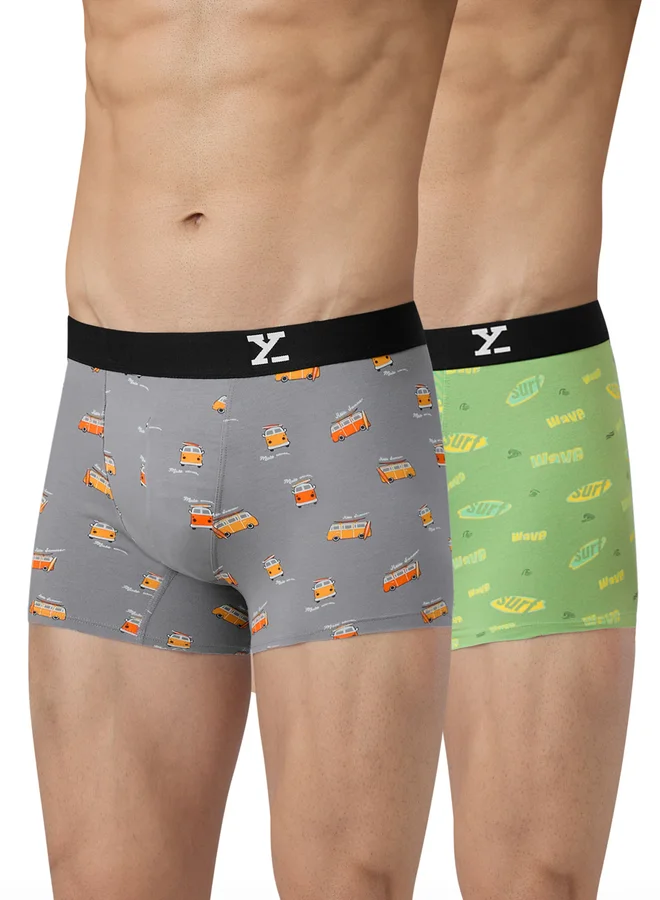 اكس واي اكس اكس حزمة من 2 - سراويل داخلية قطنية مطبوعة بتصميم