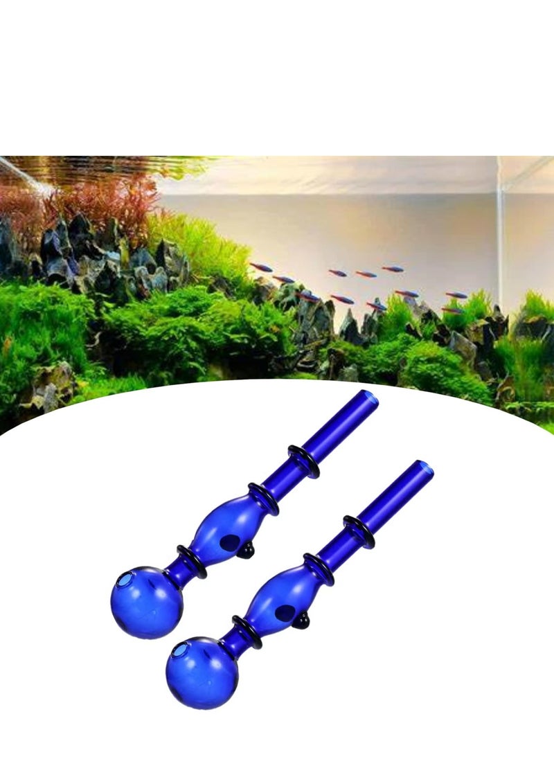 Beauenty 2Pcs Glass Mini inflow Pipe,Inflow Pipe Water Pump Aquarium FilterTubing  - Image 1