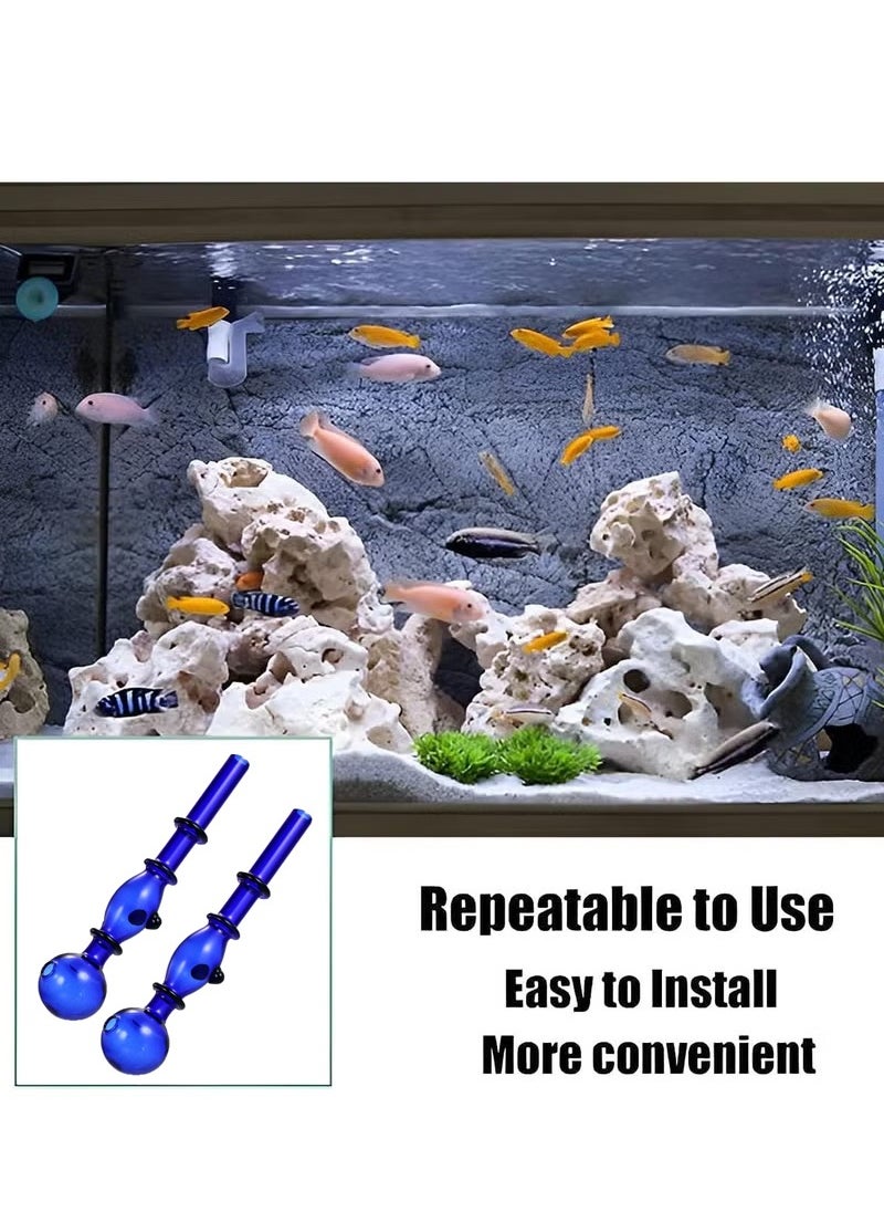 Beauenty 2Pcs Glass Mini inflow Pipe,Inflow Pipe Water Pump Aquarium FilterTubing  - Image 3