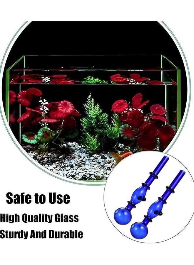 Beauenty 2Pcs Glass Mini inflow Pipe,Inflow Pipe Water Pump Aquarium FilterTubing  - Image 2