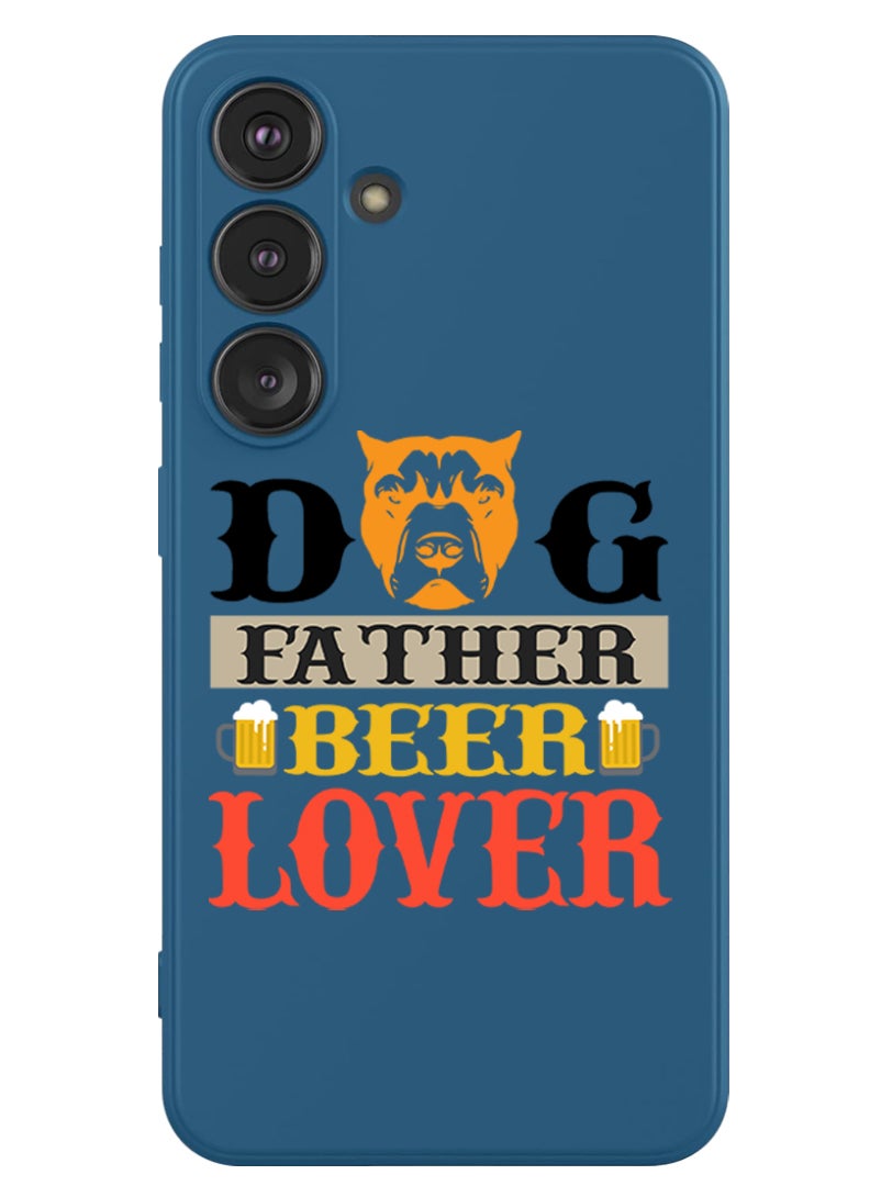 Theodor Protective Slim Fit Case Liquid Silicone Cover with Full Body Protection Anti-Scratch Shockproof Case For Samsung Galaxy S24 Plus (Blue) - Dog mom - Image 1