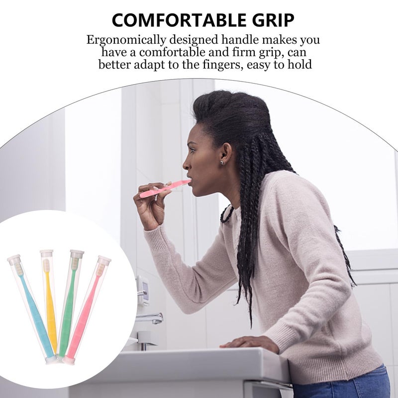 4Pcs Ultra Soft Micro Nano Manual Toothbrush For Sensitive Teeth And Fragile Gums - Image 4